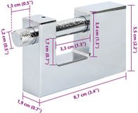 vidaXL - Hangslot - Zilver - Staal