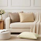 vidaXL - Kussensloop - 2 st - HOUTEN - Taupe - 50 x 80 cm - Polyester