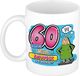 Bellatio Decorations cadeau mok - 60 weegt zwaarder dan verwacht - keramiek - 300 ml