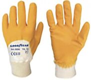 Goodyear handschoenen van katoen en nitril, maat 10, kleur geel/wit, werkhandschoenen