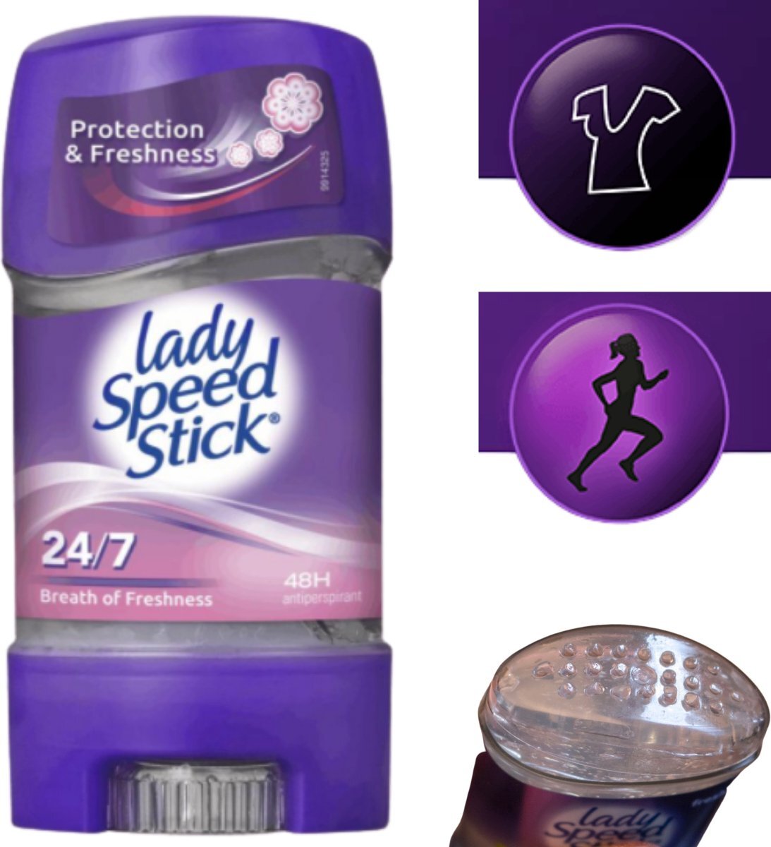 Lady Speed Stick Breath of Freshness Deodorant Gel - Anti-Transpirant Deodorant Stick - Antiwittestrepen - Bestverkochte Deo Stick - Deodorant Vrouw