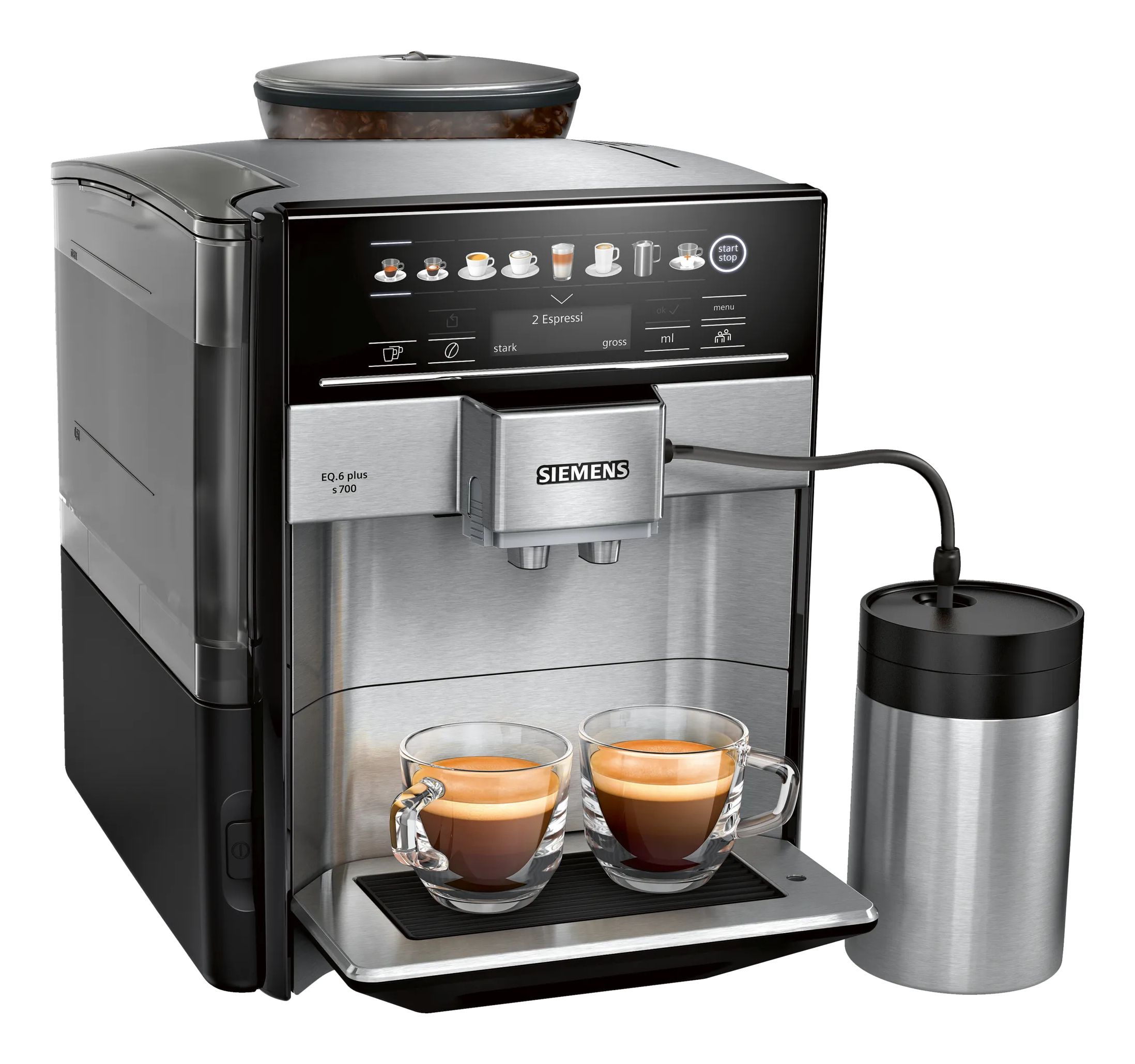 Siemens EQ.6 plus s700 Volautomatische Espressomachine - Zwart