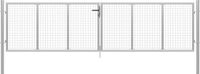 vidaXL Tuinpoort Gegalvaniseerd Staal Zilver 400x125 cm