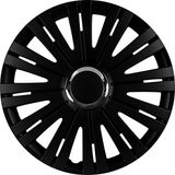 IWH wieldoppen Monaco zwart/chroom 14 inch - set van 4