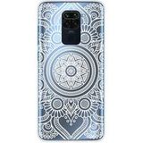 Xiaomi Redmi Note 9 mandala blanc bedrukt siliconen hoesje