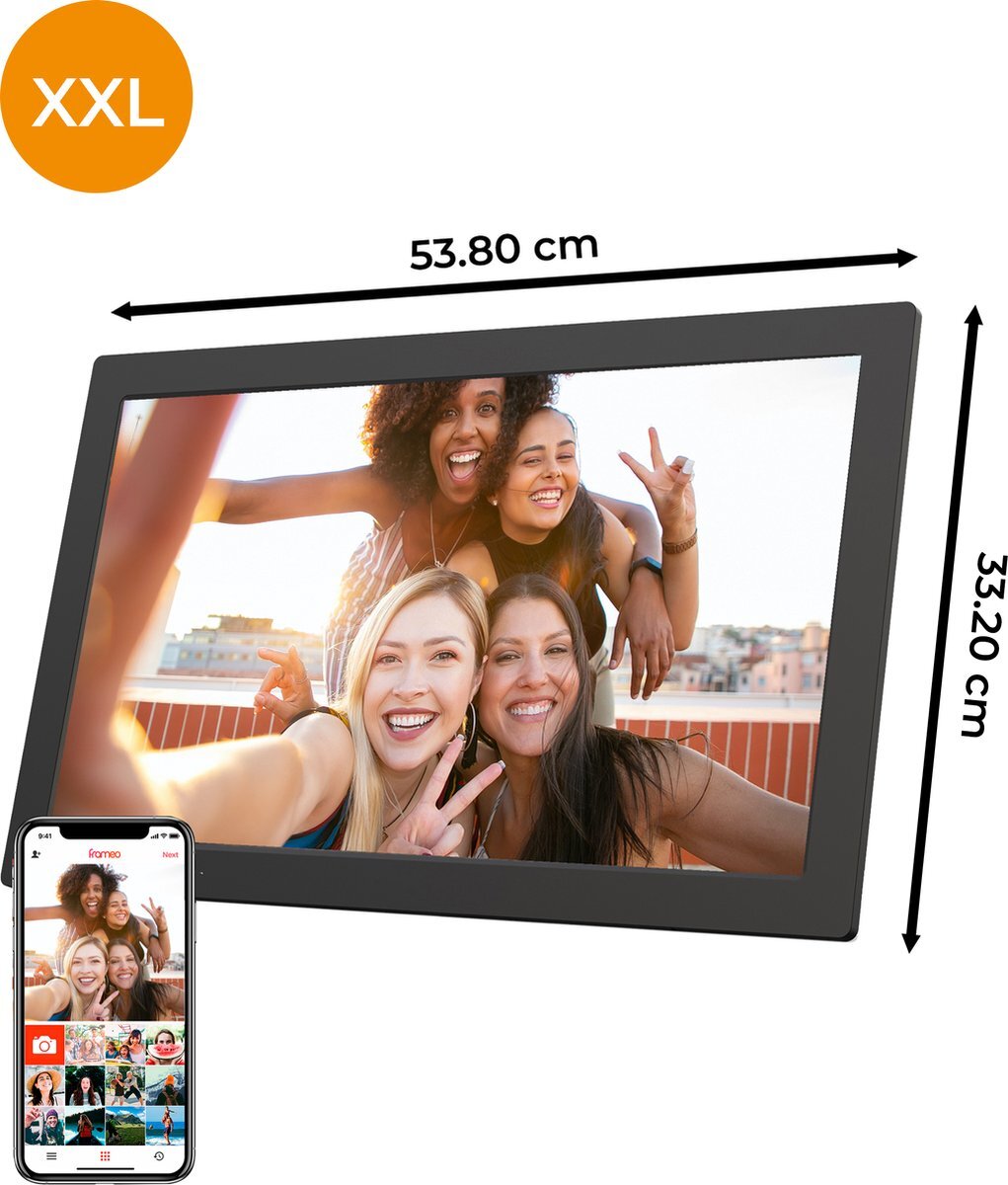 Denver Digitale Fotolijst 21.5 inch - XXL - Full HD - Frameo App - Fotokader - Model 2023 - WiFi - 32GB - IPS Touchscreen - PFF2160B