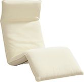 vidaXL Ligstoel inklapbaar 175x54x8,5 cm Oxford stof crème