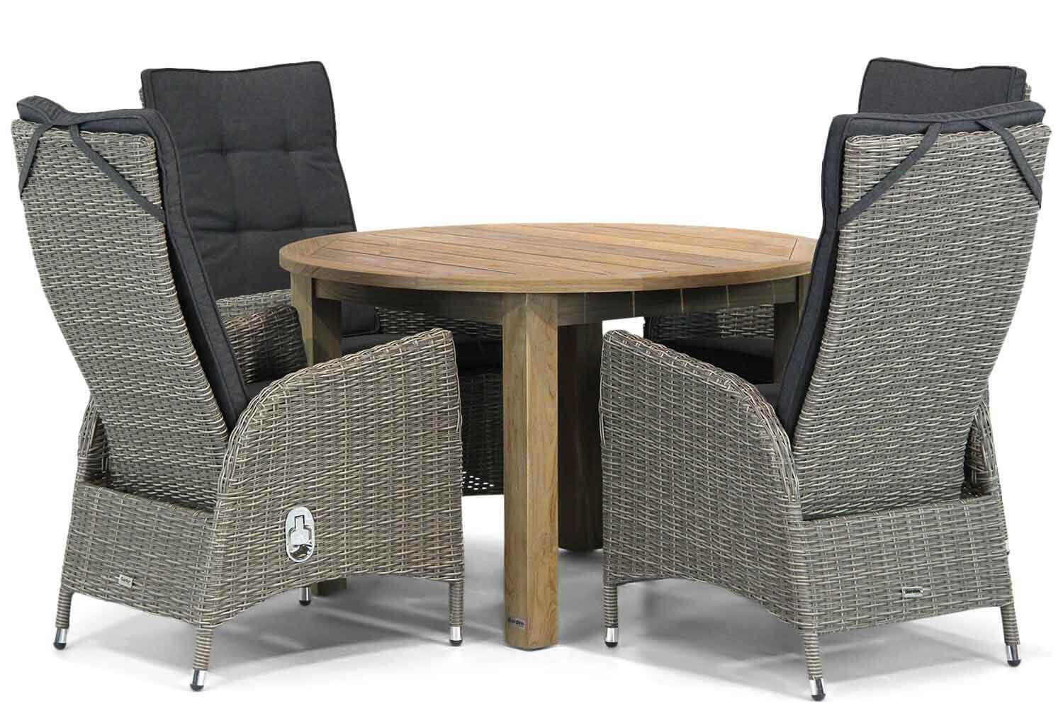 Garden Collections Lincoln/Brighton 120 cm Round Dining Set 5-Piece