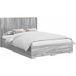 Maison Exclusive Lit avec espace de rangement et tête de lit, en panneaux de particules imitation bois Sonoma, couleur gris