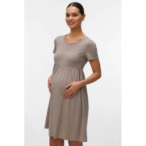 MAMALICIOUS MLMIA SS JRS ABK SKATER DRESS NOOS - Dames - Mini jurken - L - Katoen/Elastaan - Moon Rock