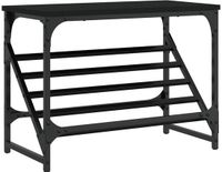 vidaXL Schoenenrek 60x30x45 cm bewerkt hout zwart