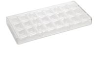 Schneider DW295 Polycarbonaat Chocolade Mould Enrobed, 24mm x 135mm x 275mm, helder