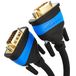 KabelDirekt – 10 m – VGA-kabel (15 pin, Full HD/1080p, 3D-compatibel, VGA stekker, voor aansluiting van een PC op een monitor/CRT/TV, gouden aansluitingen, zwart)
