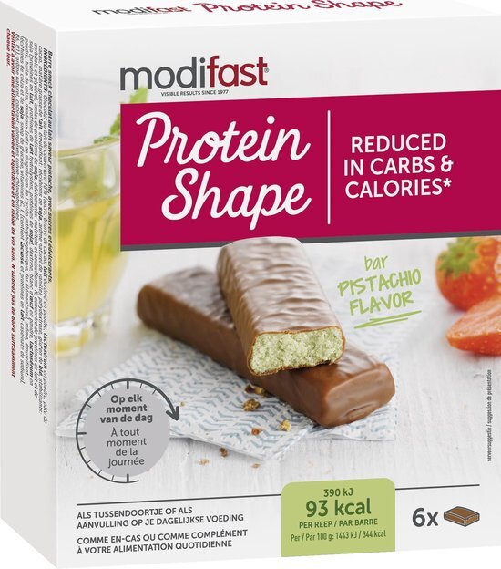 Modifast Protein Shape Reep Melkchocolade Pistache 162gr