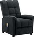 vidaXL Fauteuil de massage tissu gris foncé