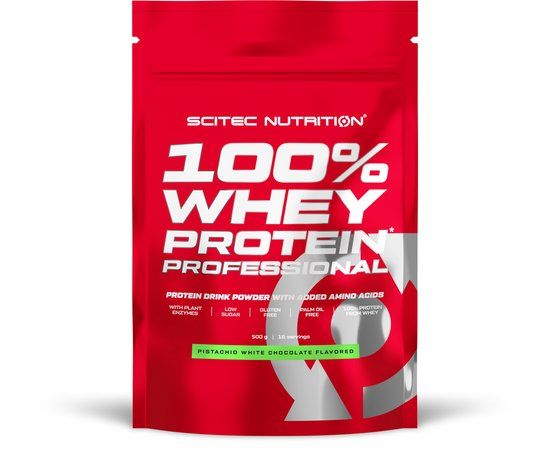 Scitec Nutrition 100% Whey Protein Professional - Pistache-Witte Chocolade - 500 g