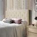 Marckonfort – Tête de lit capitonnée 140x100 cm en tissu beige – Épaisseur 8 cm – Structure en contreplaqué avec pieds en hêtre massif