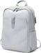 Sac à dos - Compartiment pour ordinateur portable 14 pouces - Élégant et décontracté - Pour femmes et hommes - École, travail, université, usage quotidien et voyage - Gris clair
