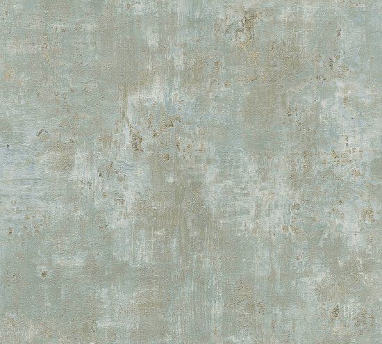 Living Walls METALLIC BEHANG | Industrieel - Brons Blauw Grijs Groen - Livingwalls Stories of Life