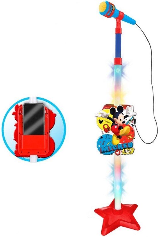4KidsOnly Claudio Reig Mickey Mouse Microfoon met Houder en Versterker