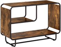 vidaXL Dressoir Gerookt eiken 93,5 x 37,5 x 64,5 cm Bewerkt hout