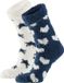 Apollo bedsokken / huissokken - dames - 2-pack - navy/wit - one size
