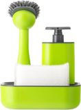 Vigar Spoelbak Set met Zeepdispenser, ABS, Groen, 19 x 13 x 26,5 cm