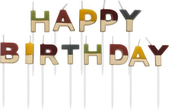 Folat - Kaarsenset 'Happy Birthday' comfy cozy - Multi