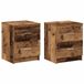 vidaXL Nachtkastjes - 2 stuks - met 2 lades - 40x36x50 cm - oud houtkleurig