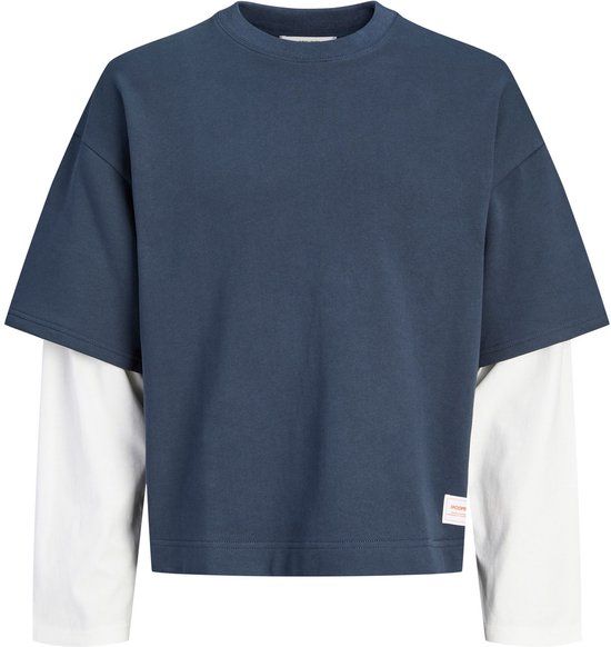 JACK&JONES JUNIOR JCOECHO DOUBLE LAYERED SWEAT CN JNR Jongens Trui - Maat 140