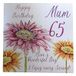 witte WHITE COTTON CARDS Wba65-Mum verjaardagskaart "Happy 65 Mum Have a Wonderful Day", handgemaakt, wit