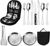 OEM Roysmart Camping servies set voor 2 personen - 10 stuks - Roestvrij staal