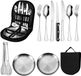OEM Roysmart Camping servies set voor 2 personen - 10 stuks - Roestvrij staal