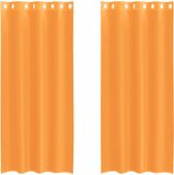 vidaXL - Rideaux - voilage - avec - œillets - 2 - pièces - 140x245 - cm - orange