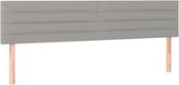 vidaXL Hoofdbord Stof Lichtgrijs 200x5x78/88 cm