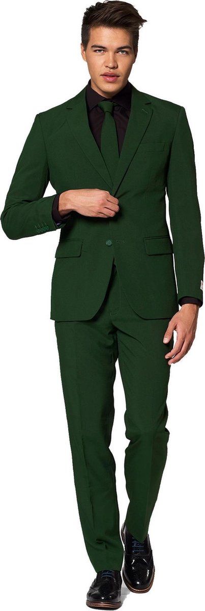 OppoSuits Glorious Green - Herenpak - Donkergroen - Polyester - EAN: 8719874026550