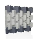 hjh OFFICE FLEXMIUT Set van 6 akoestische scheidingswanden, 164 x 174 cm, uittrekbaar, decoratieve inkijkbescherming, grijs/lichtgrijs