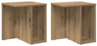 vidaXL Bijzettafel Artisan Eiken 32 x 40 cm