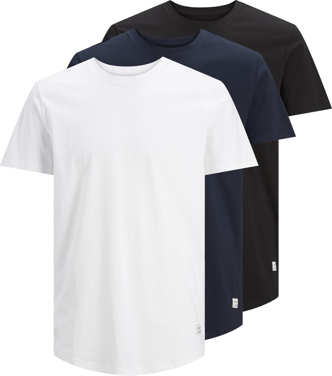 Jack & Jones JACK&JONES JJENOA TEE SS CREW NECK 3PK MP Heren T-shirt - Maat S