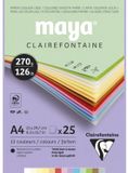 Clairefontaine gekleurd papier A4 270g/m² pastelkleuren 25 vel