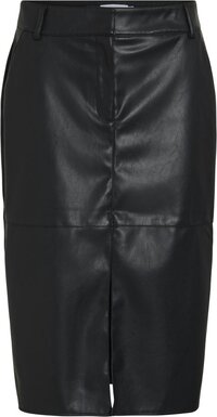 VILA - VIDAGMAR HW MIDI COATED SKIRT - NOOS - Black - Size 38