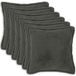 vidaXL Kussensloop - 6 stuks - HOUTEN - Donkergrijs - 65 x 65 cm - Bouclé