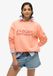 Superdry Luxe sportsweatshirt met ronde hals en losse pasvorm Dames Truien - Peach Amber Pink - Maat L