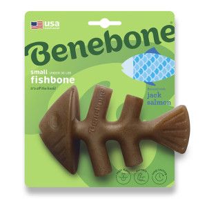 Benebone Fishbone nylon kauwspeelgoed hond (zalmsmaak) L