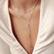 Hey Happiness Dubbele Layered Y-Ketting Dames Roestvrij Staal – Verstelbaar tot 45 cm – Zilver