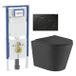 Geberit QeramiQ Dely Toiletset - 36.3x51.7cm - Geberit UP720 inbouwreservoir - rimless - diepspoel - zitting - softclose - bedieningsplaat Sigma01 mat zwart - ronde knoppen - mat zwart