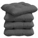 vidaXL - Zitkussens - 4 stuks - Stof - Donkergrijs - 40 x 40 x 12 cm