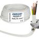 EBROM Kunststof slangleiding rond, kabel, stroomkabel, kabel, toestelkabel H03VV-F 4x0,75 mm² kleur: wit, 5 meter