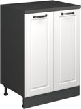 Vicco Keukenkast voor schuine wand R-Line, Wit Landhuis, 60 cm
