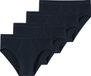 SCHIESSER Slip ESSENTIALS Verpakking van 4 Blauw Effen Heren 3XL